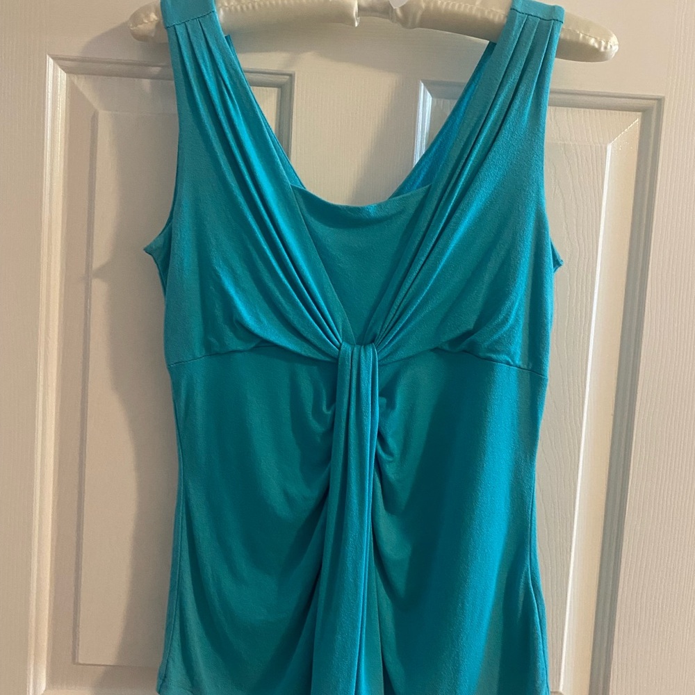 Ronen Chen Vibrant Teal Blue Tank Top